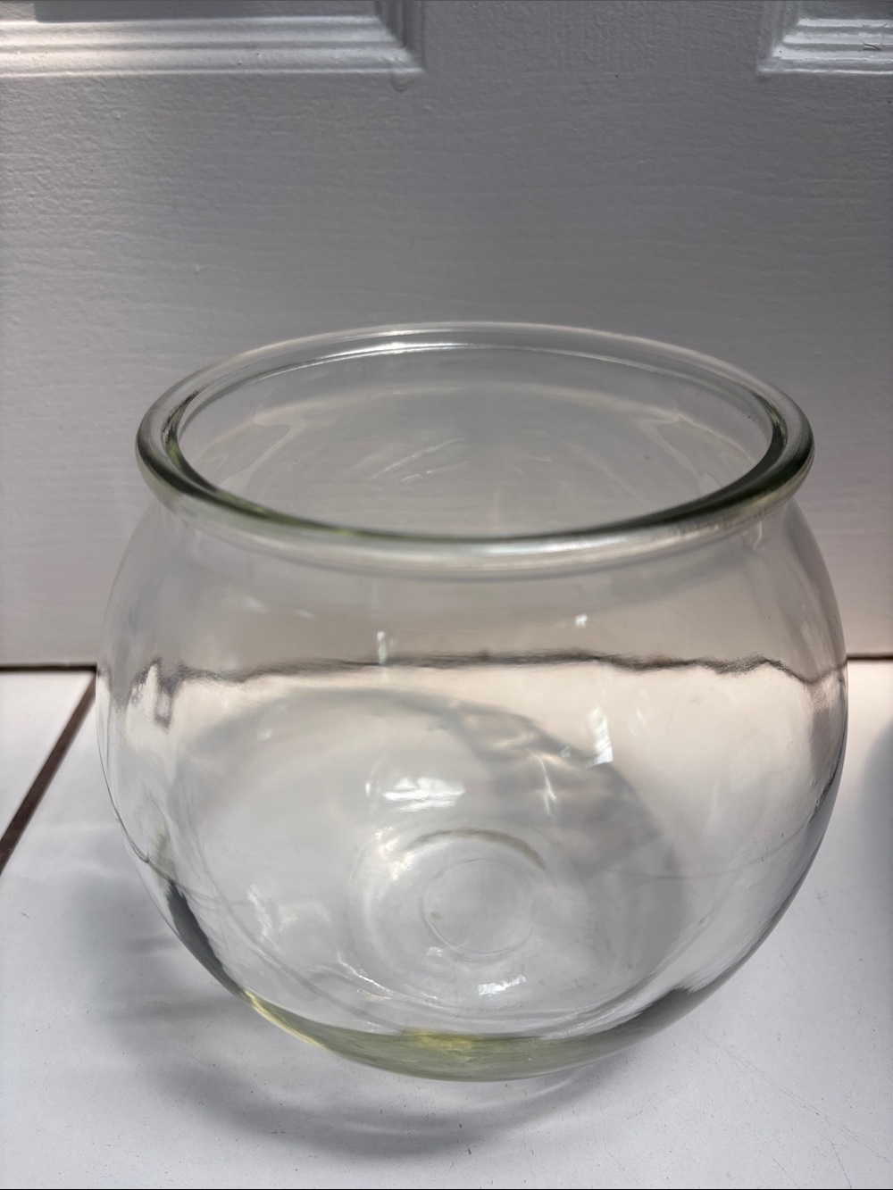 Classic Clear Glass Fishbowl Round Vase Home Decor Plant Centerpiece 6" Tall !